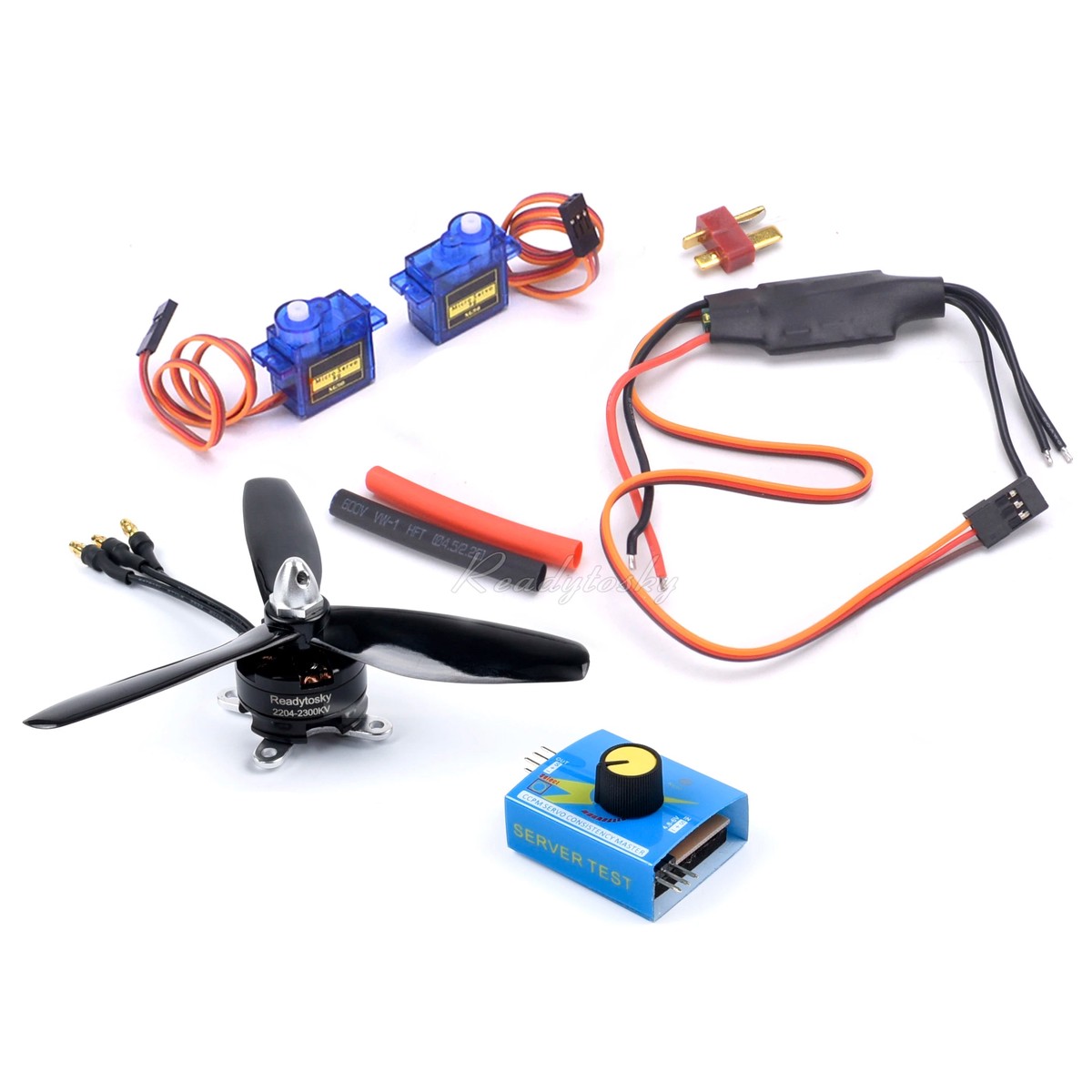 High Power Airplane ESC MT2204 2204 2300KV Brushless Motor 12A ESC SG90 Servo & Servo Tester for RC Aircraft DIY Toy Fan
