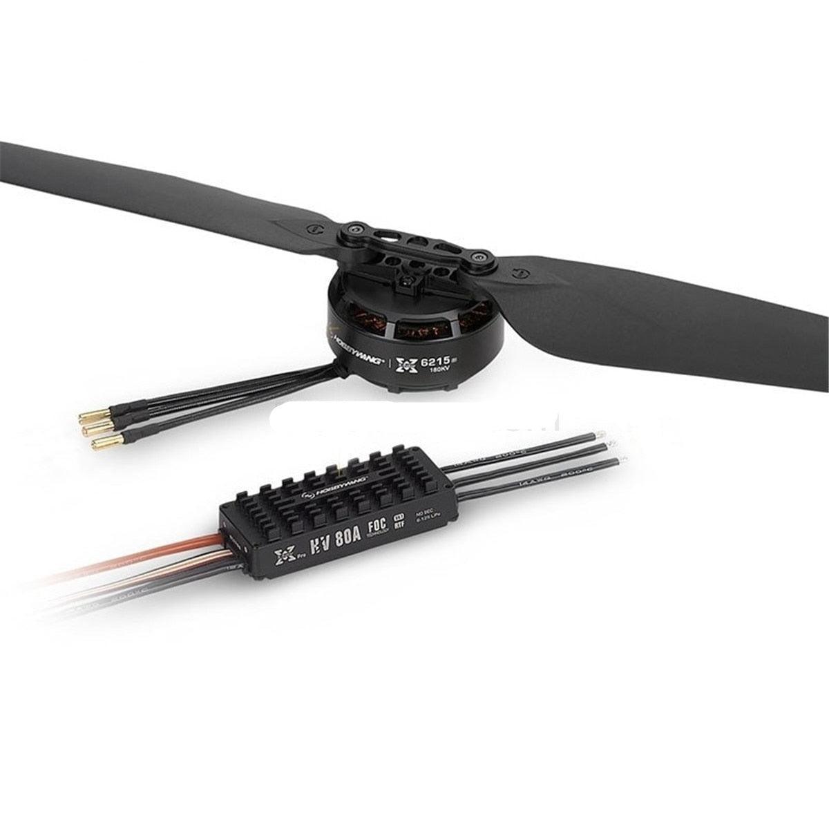 Hobbywing Combo XRotor PRO 6215 Motor – 180KV 2388 Propeller 80A HV FOC V4 ESC RTF CCW/CW Prop Power System for Agricultural Drones