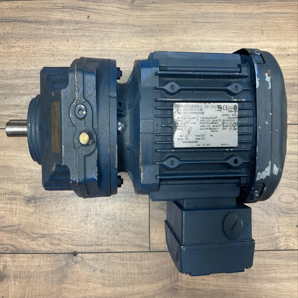 SEW EURODRIVE RX57DRE90M4/IS/TF GEARMOTOR 254/277V 1735/596RPM RATIO 2.91 1.50HP – Default Title