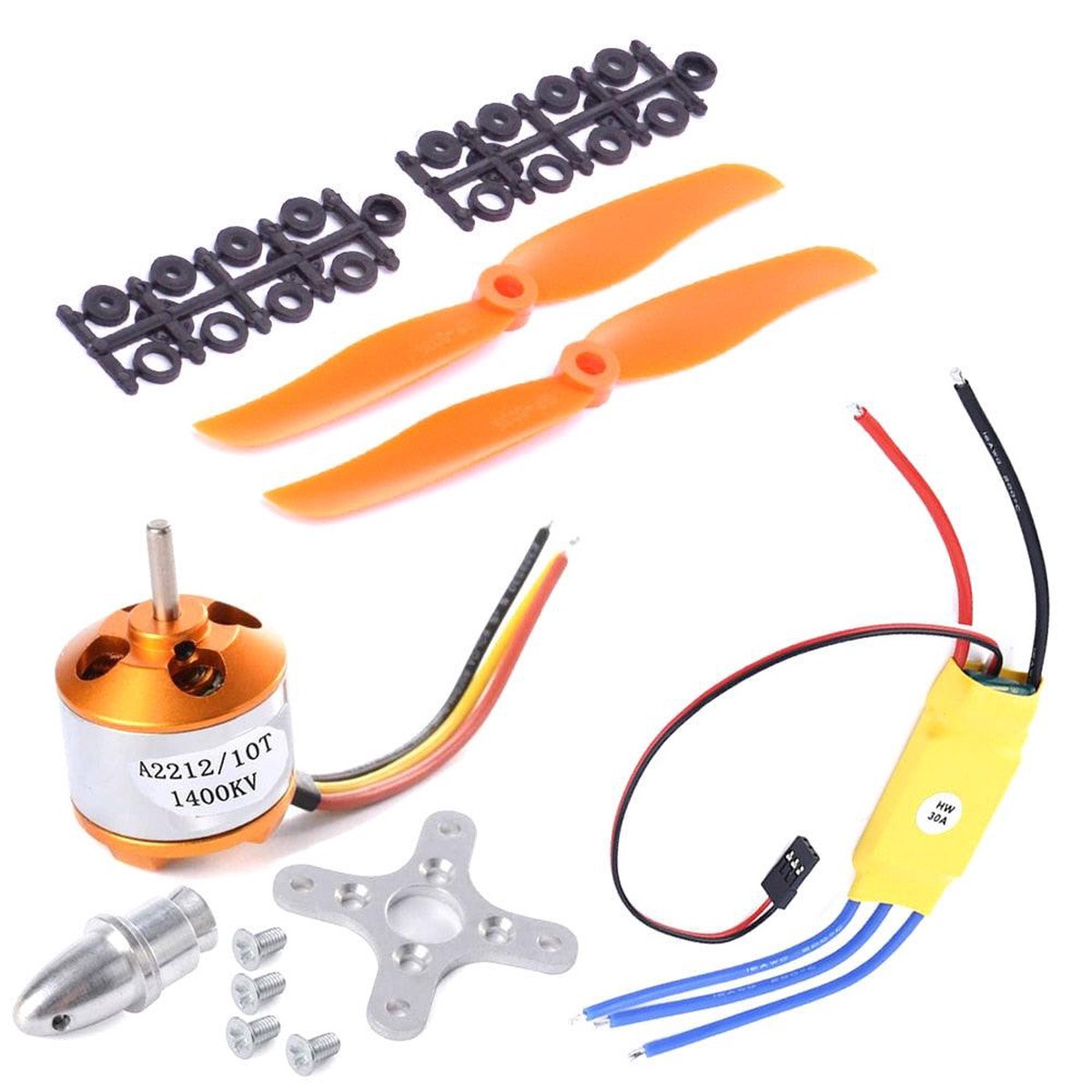 XXD A2212 2212 1400KV Brushless Motor 30A ESC Mount 8060 Propellers for RC Fixed Wing Plane Helicopter