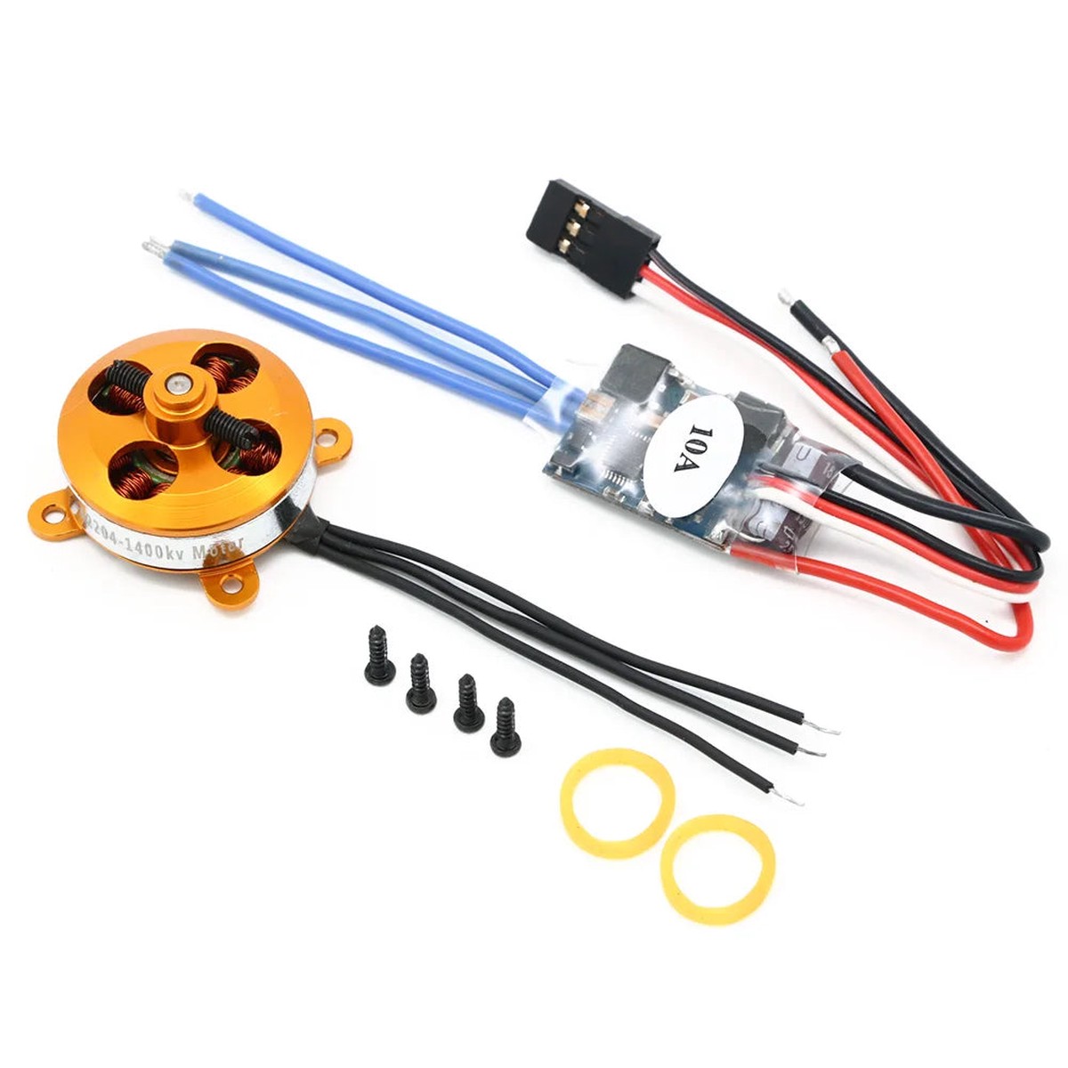 A2204 1400KV Brushless Motor with 10A ESC Combo for 23S RC Drone Quadcopter Fixed Wing