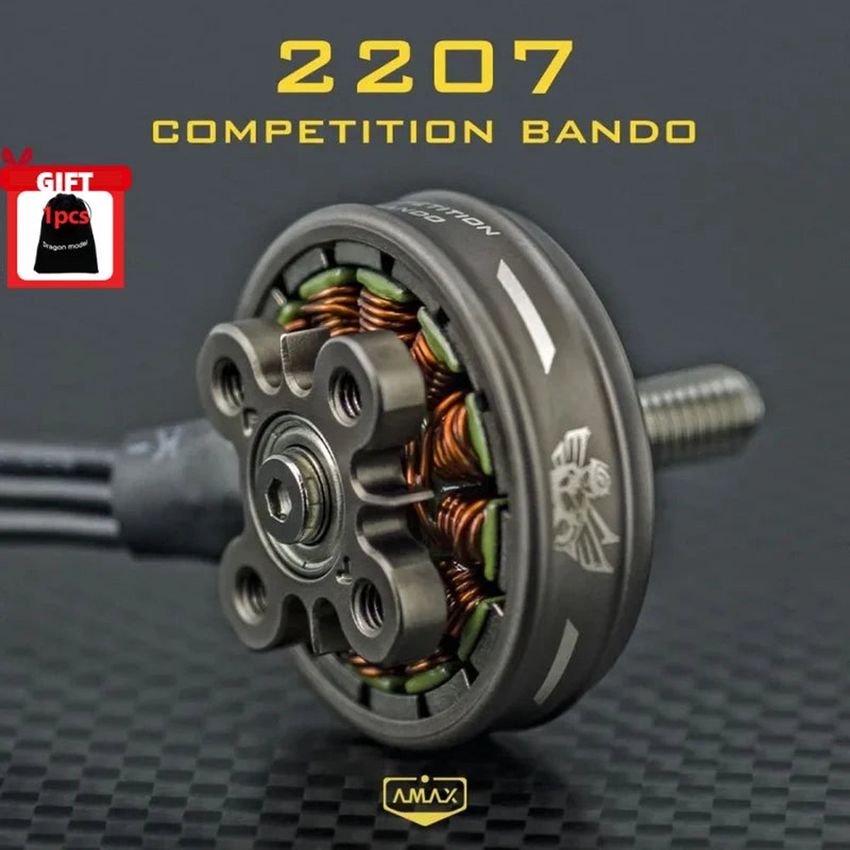 AMAX 2207 Bando Competition Brushless Motor 1750KV 1950KV 2050KV 2550KV 46S for FPV Racing Freestyle Drone (Ultra Robust Version)