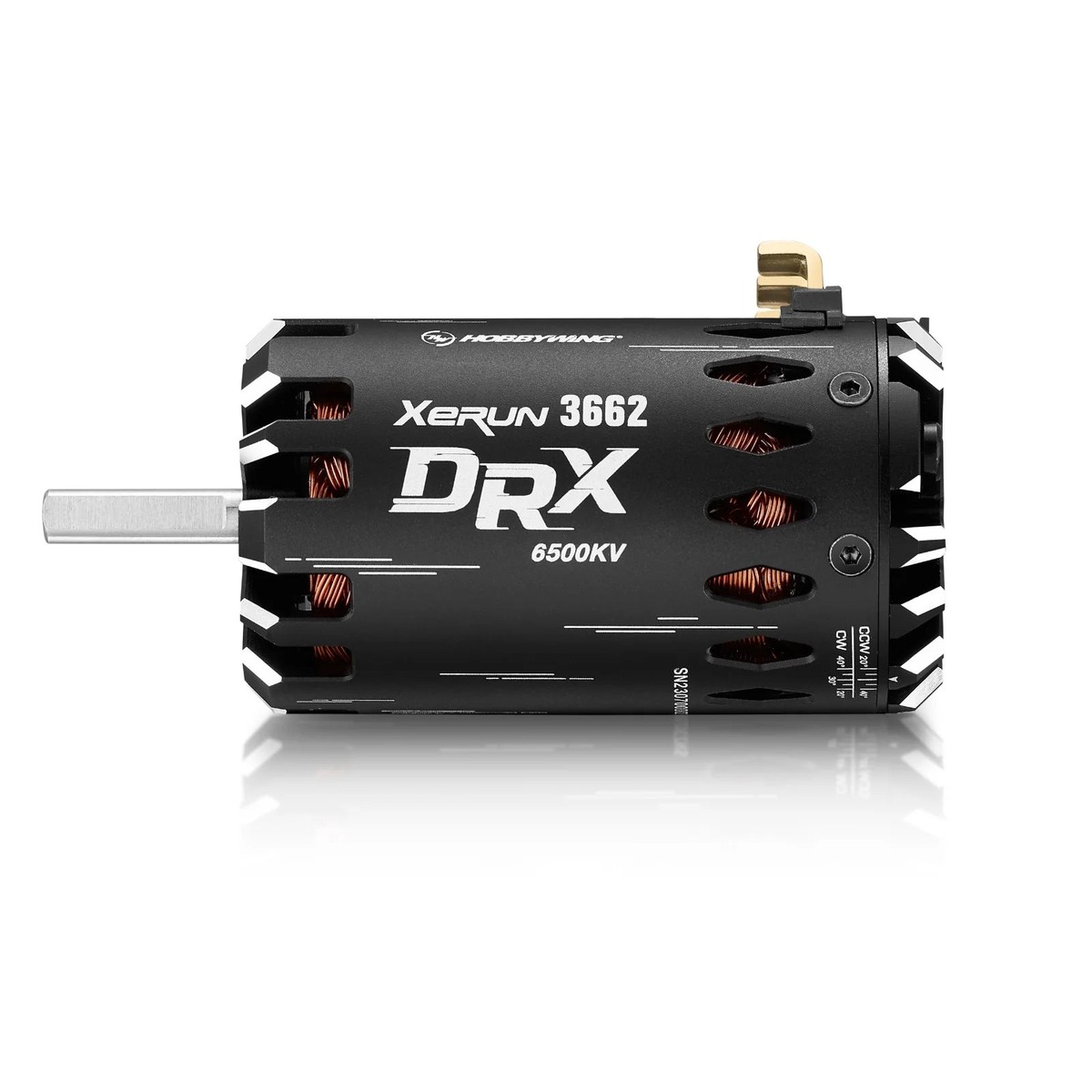 Hobbywing XeRun DRX 3662 SD 6500KV Sensored Brushless Motor for 1/10 RC Drag Racing (2S LIPO)