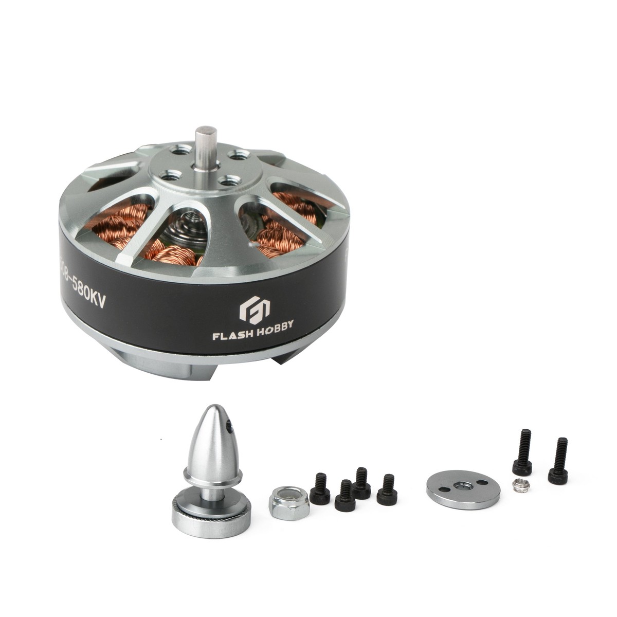 Flashhobby 3508 Brushless DC Motor 370KV 415KV 580KV 700KV, 12N14P, 4.0mm Shaft, 19x25mm Mount