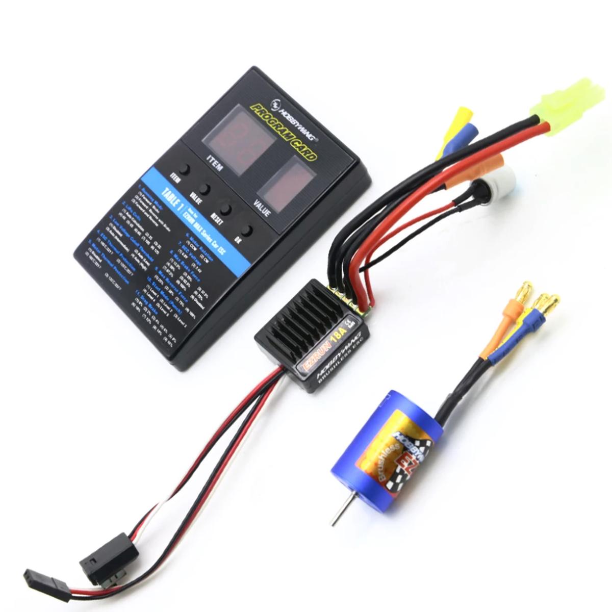 Hobbywing EZRUN Combo for 1/18 Car (A Series) – EZRUN 2030 brushless Motor with EZRUN 18A ESC for RC Car Trucks
