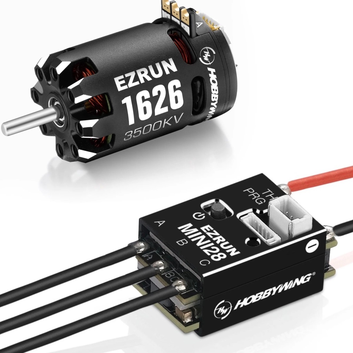 Hobbywing EZRUN Mini28 Combo – EZRUN 1626 Sensored Motor with EZRUN Mini28 ESC for RC Car Trucks