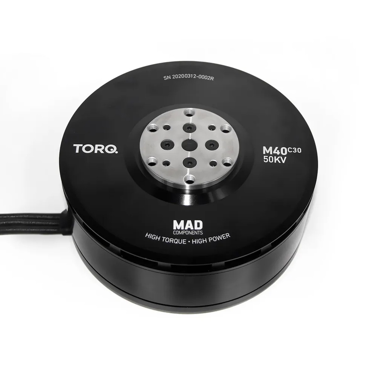 MAD TORQ M40C30 50KV v2.1 Brushless Motor for Paramotor, 24S, IP35, 2789 g, 70 kg Max Thrust