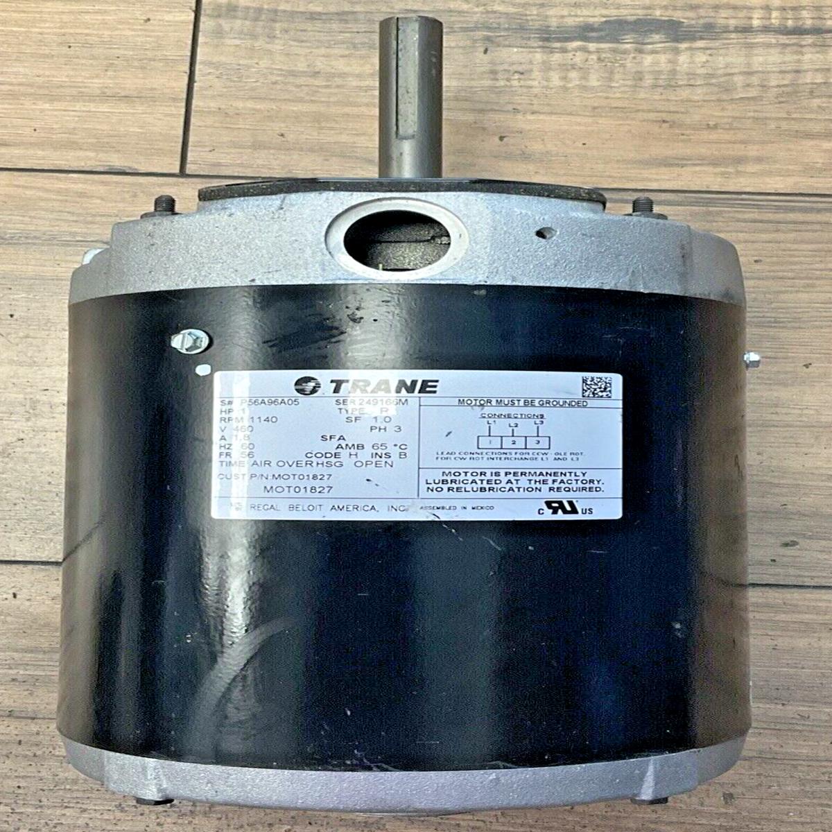 TRANE MOT01827 MOTOR HP1 RPM 1140 60HZ FR 56 PH3 CODE H – Default Title