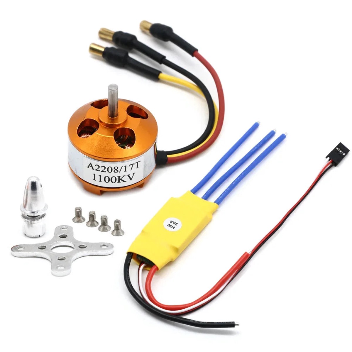 XXD A2212 A2208 930KV 1000KV 1400KV 2200KV 2700KV Brushless Motor with 30A ESC for FPV Drone Aircraft