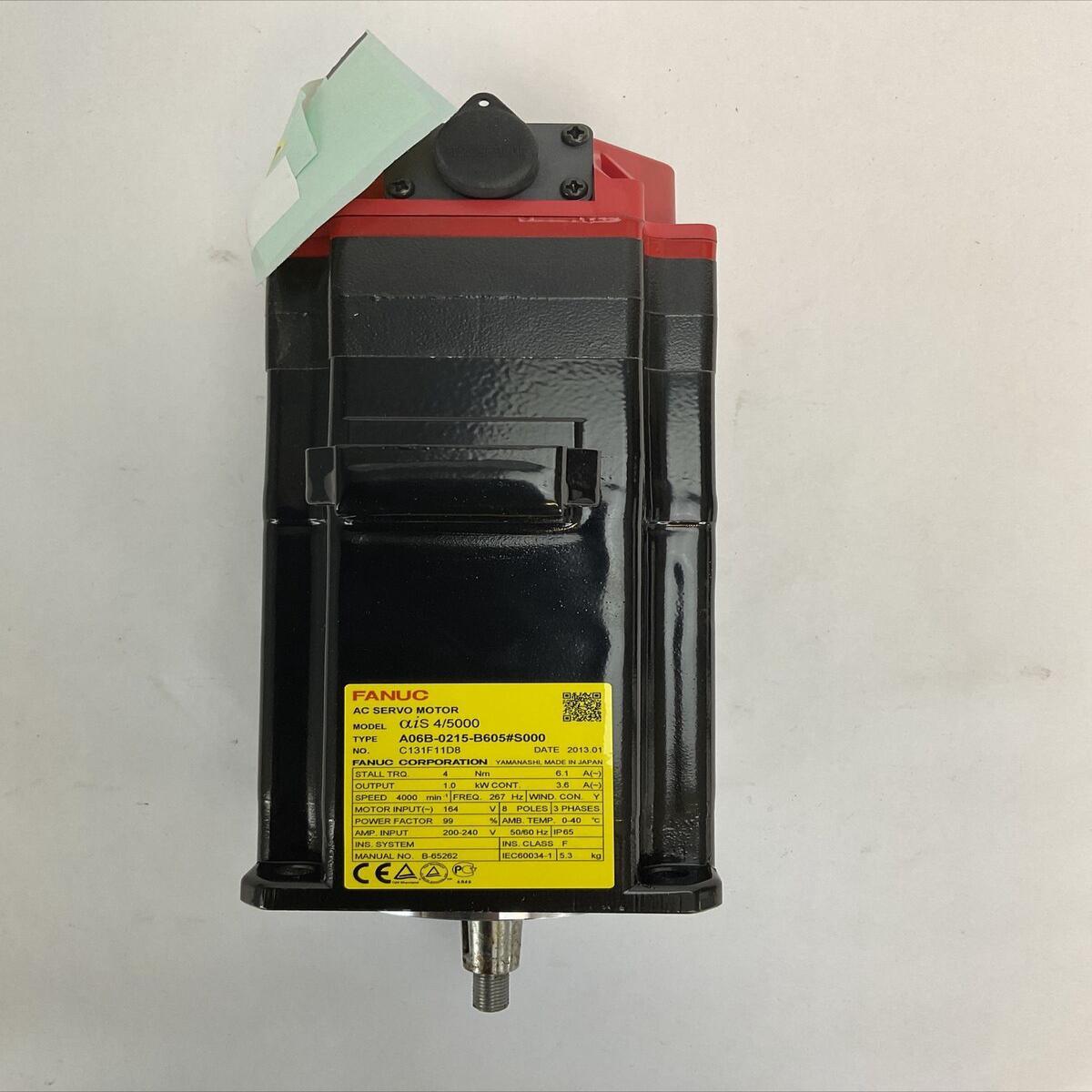 FANUC A06B-0215-B605#S000 AC SERVO MOTOR OUTPUT 1.0kW 3.6A AMP INPUT 200-240VAC – Default Title