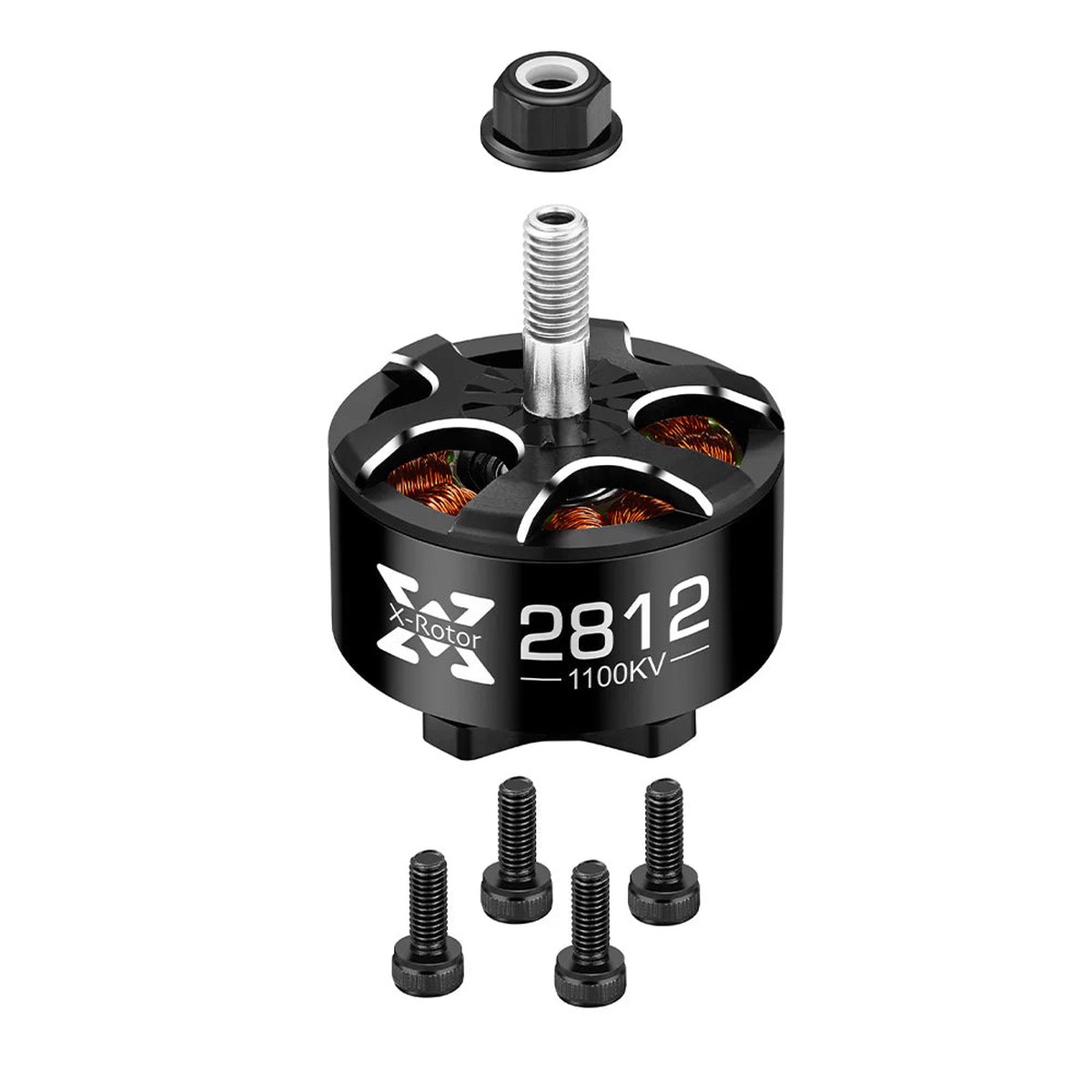 Hobbywing XRotor 2812 FPV Motor 900KV/1100KV 4-6S, 12N14P, 200-250W Rated, 83g, Suitable for 8-10 Inch FPV Drone