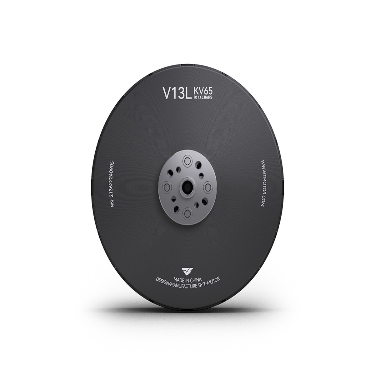 T-Motor V13L KV65 24S Brushless Drone Motor – 6000W, 190A (15s), IPX5, Max 104V, 55kg Thrust