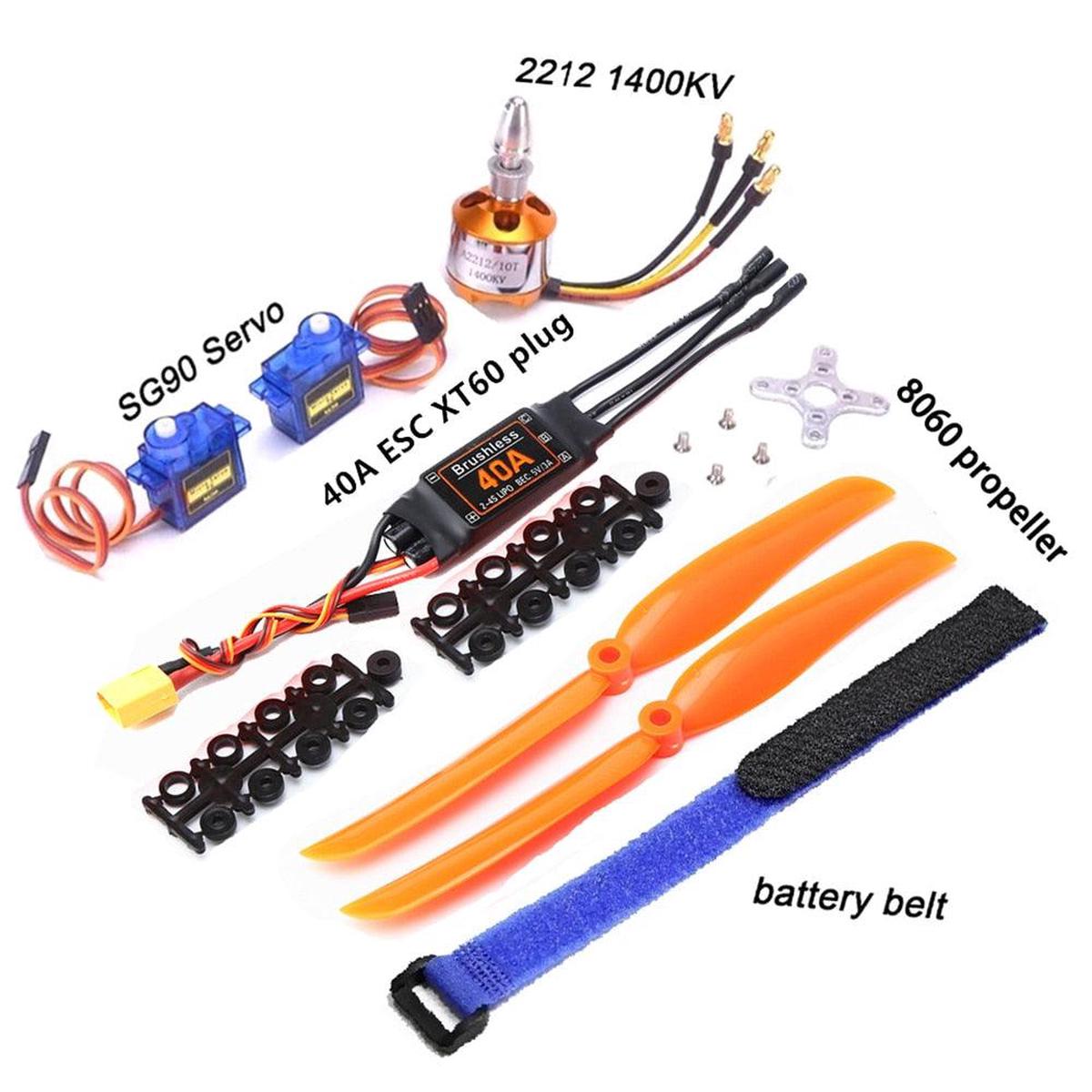 New Brushless Motor A2212 2212 1000KV/1400KV/2200KV 40A ESC 6035/8060/1060 Propeller SG90 9G Servo for RC Fixed Wing Helicopte
