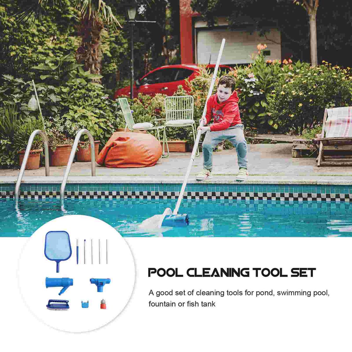 1 Set Practical Pool Spoon Net Pool Brush Trash Collector Pool Cleaning Tool
