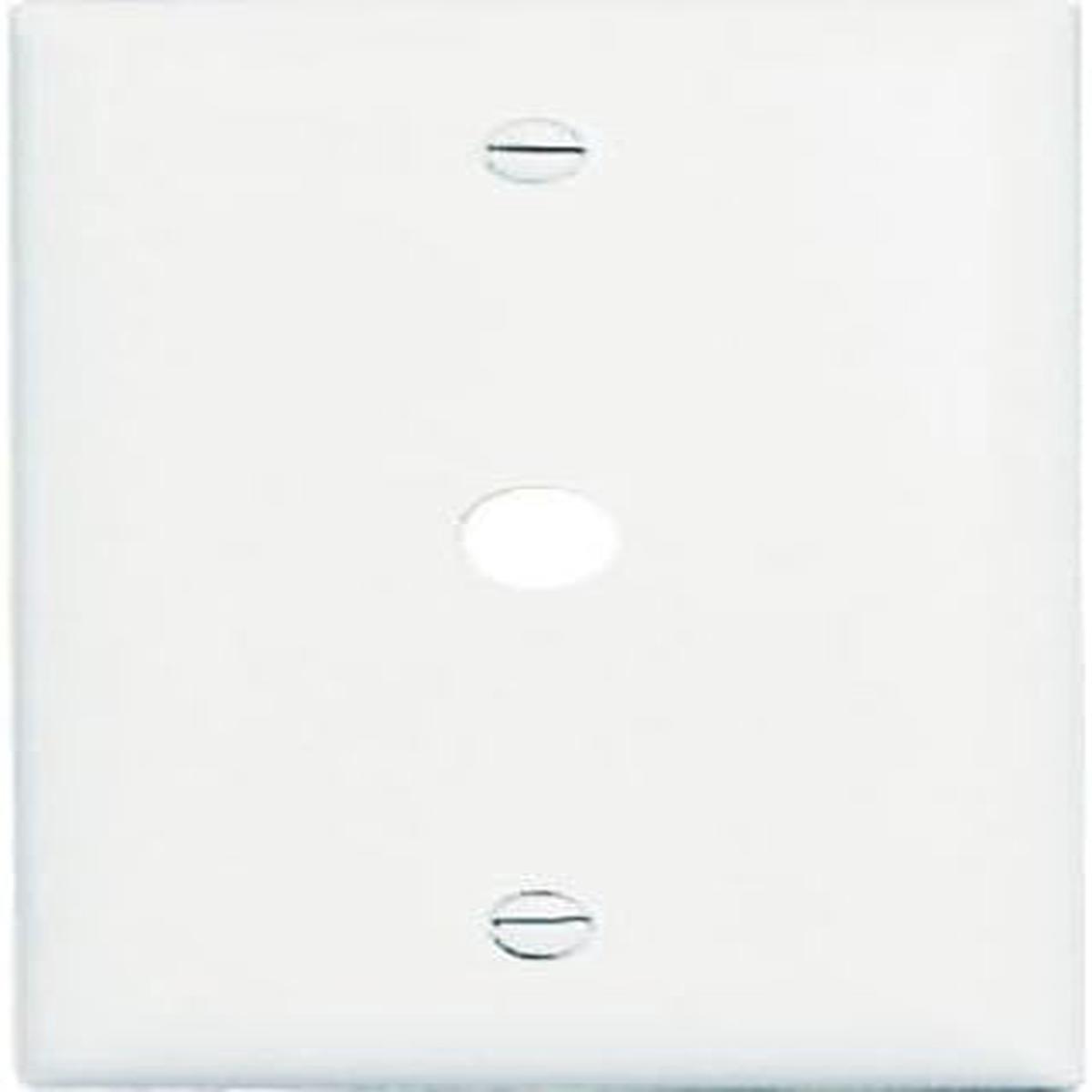 1 Gang Nylon Wall Plate with 1 Telephone Hole Opening, White