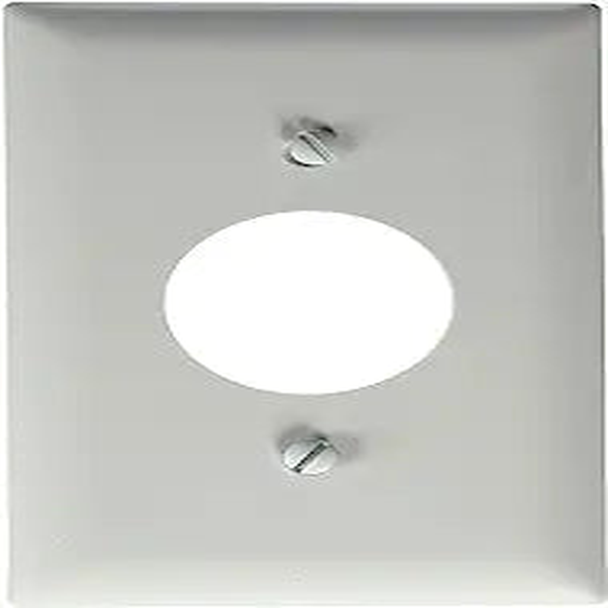 1 Gang Wall Plate, Mid-Size Round Opening, White