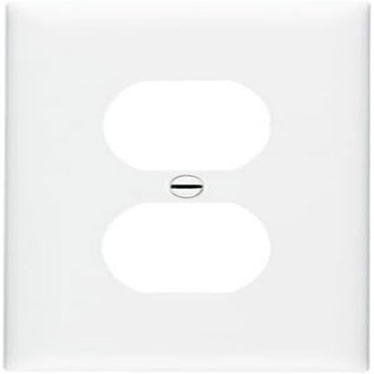 1 Gang Jumbo Wall Plate for 1 Duplex, White