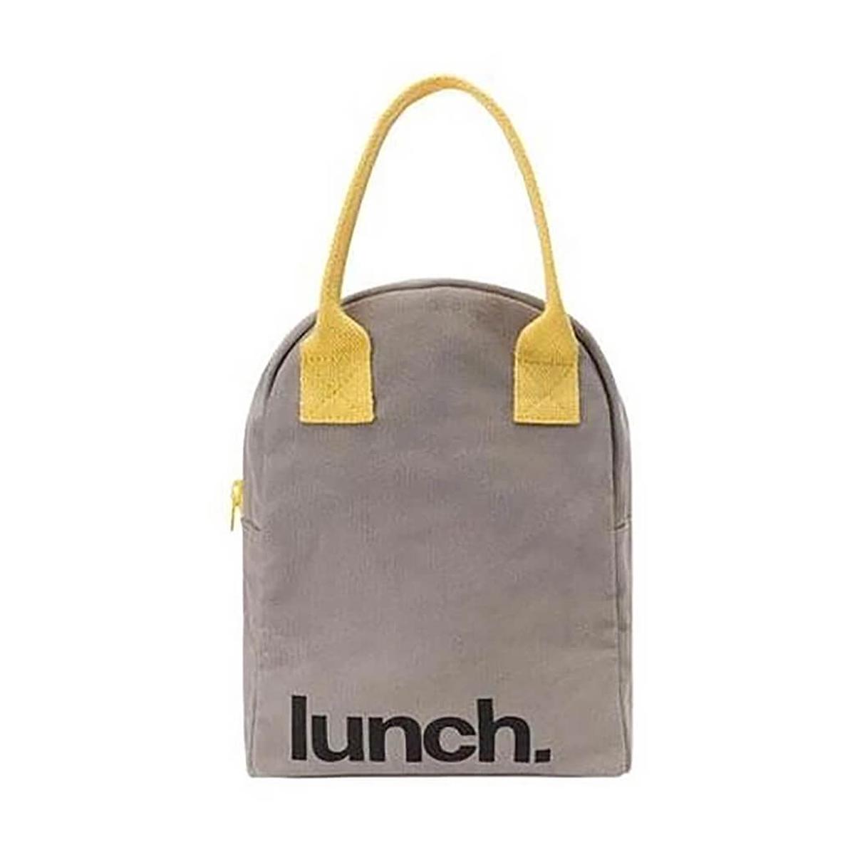 Zipper Lunch Bag Grey Yellow