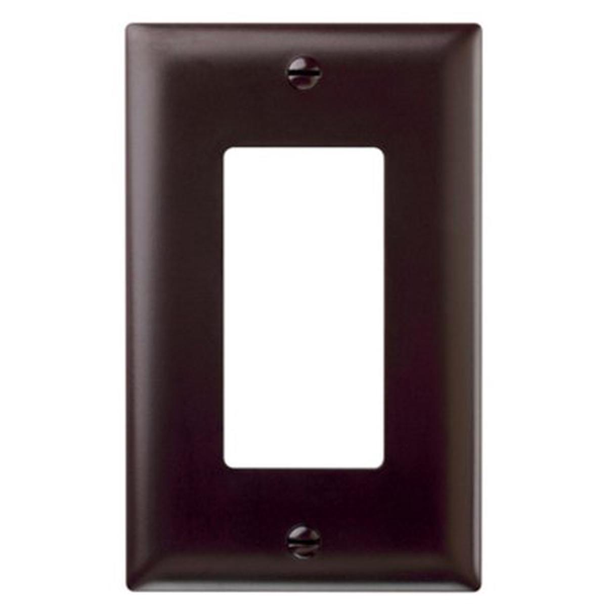1 Gang Decorator Wall Plate, Brown