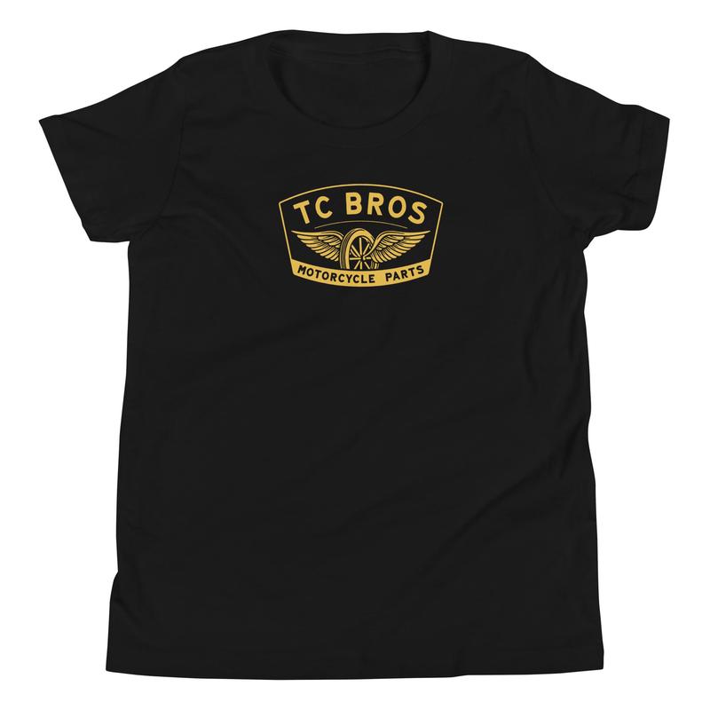 Youth Short Sleeve Tee - Winged Wheel - BlackGold S