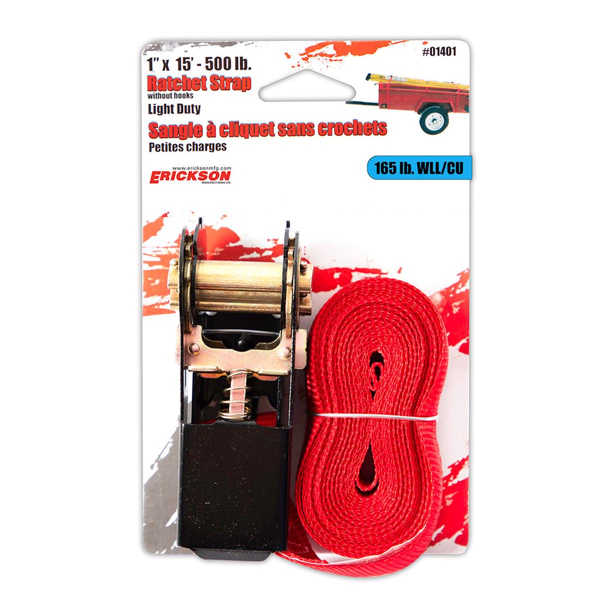 1 x 15  500 lb Ratchet Lashing Strap