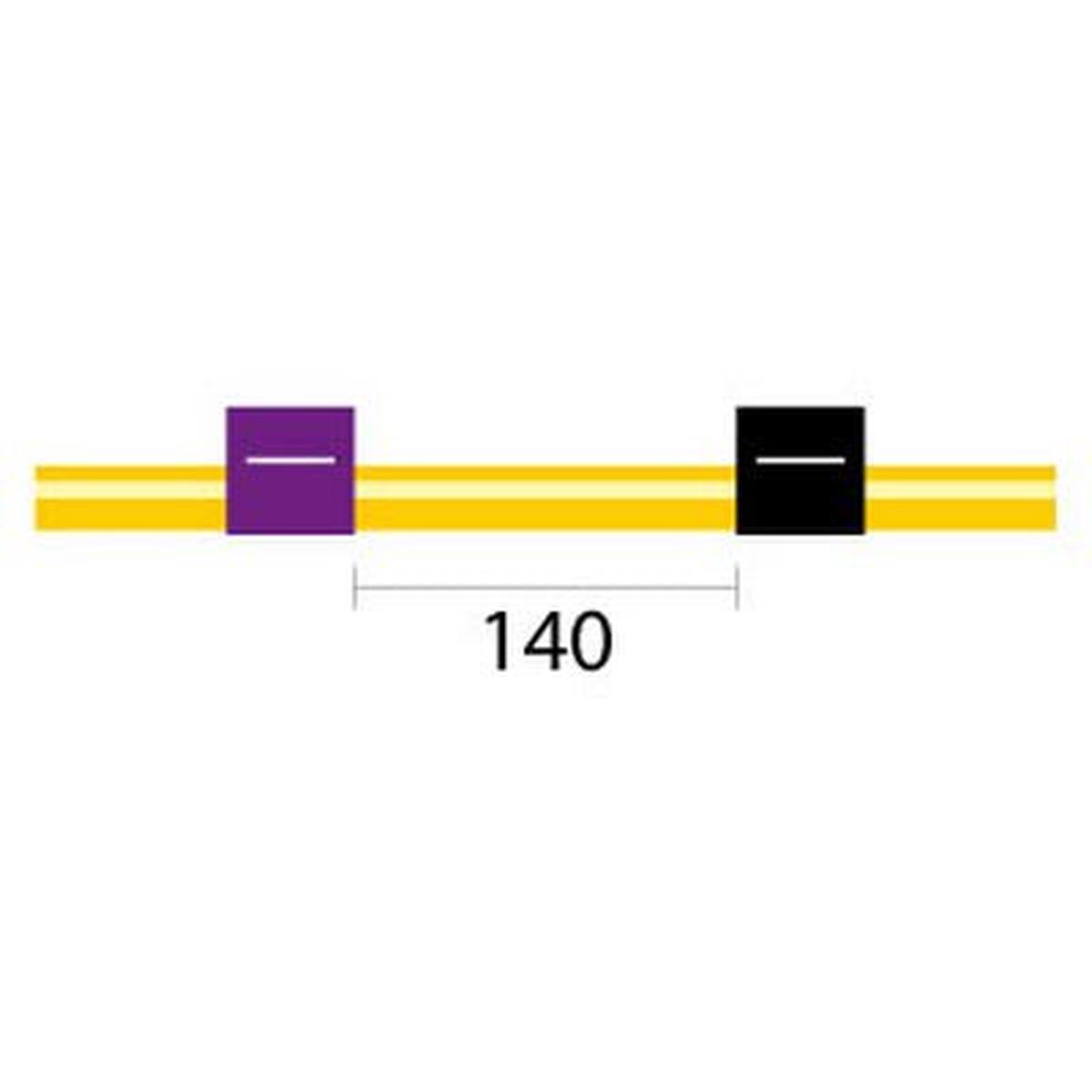 2.29-PBLK-SF-F | Contour Flared End Solva Tubing - 2 Tag, 140mm purple/black - ID: 2.29 mm