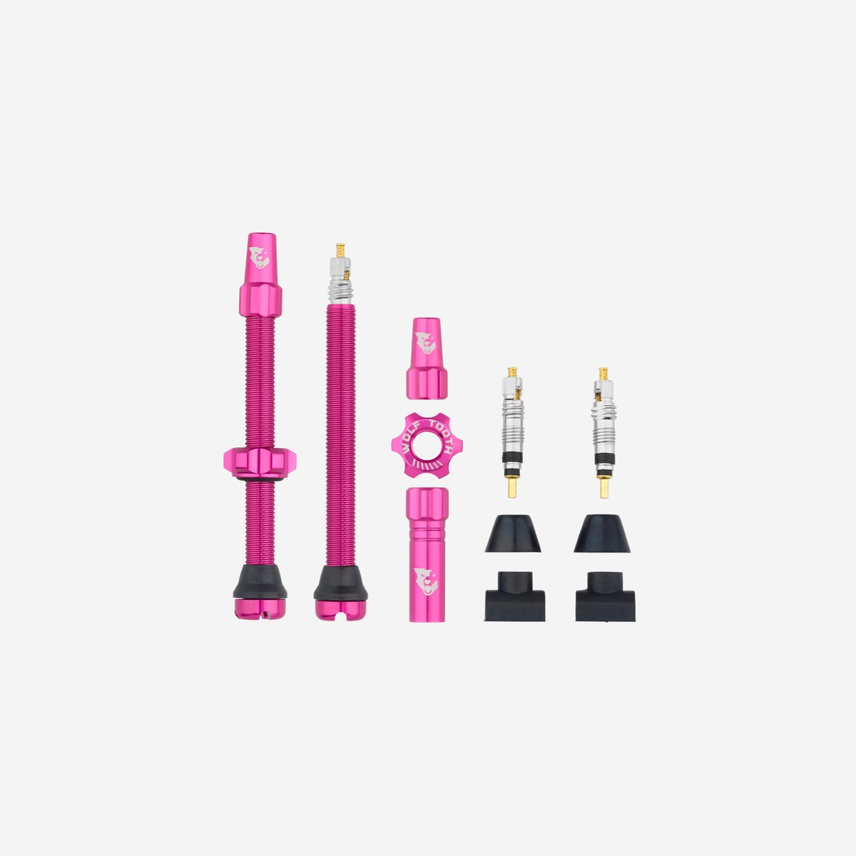 Wolf Tooth Tubeless Presta Valve Stem Kit - Pink