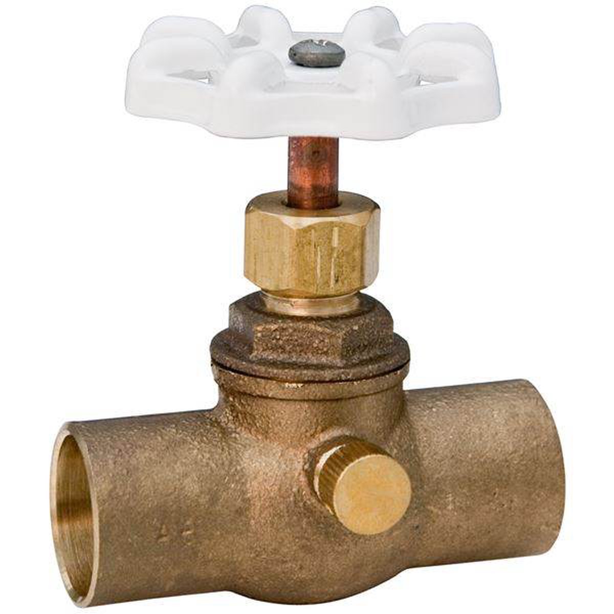 (Nibco Part#: ND170X8) 726-LF - Stop and Waste Valve - Lead-Free*, Straight, Cup x Cup