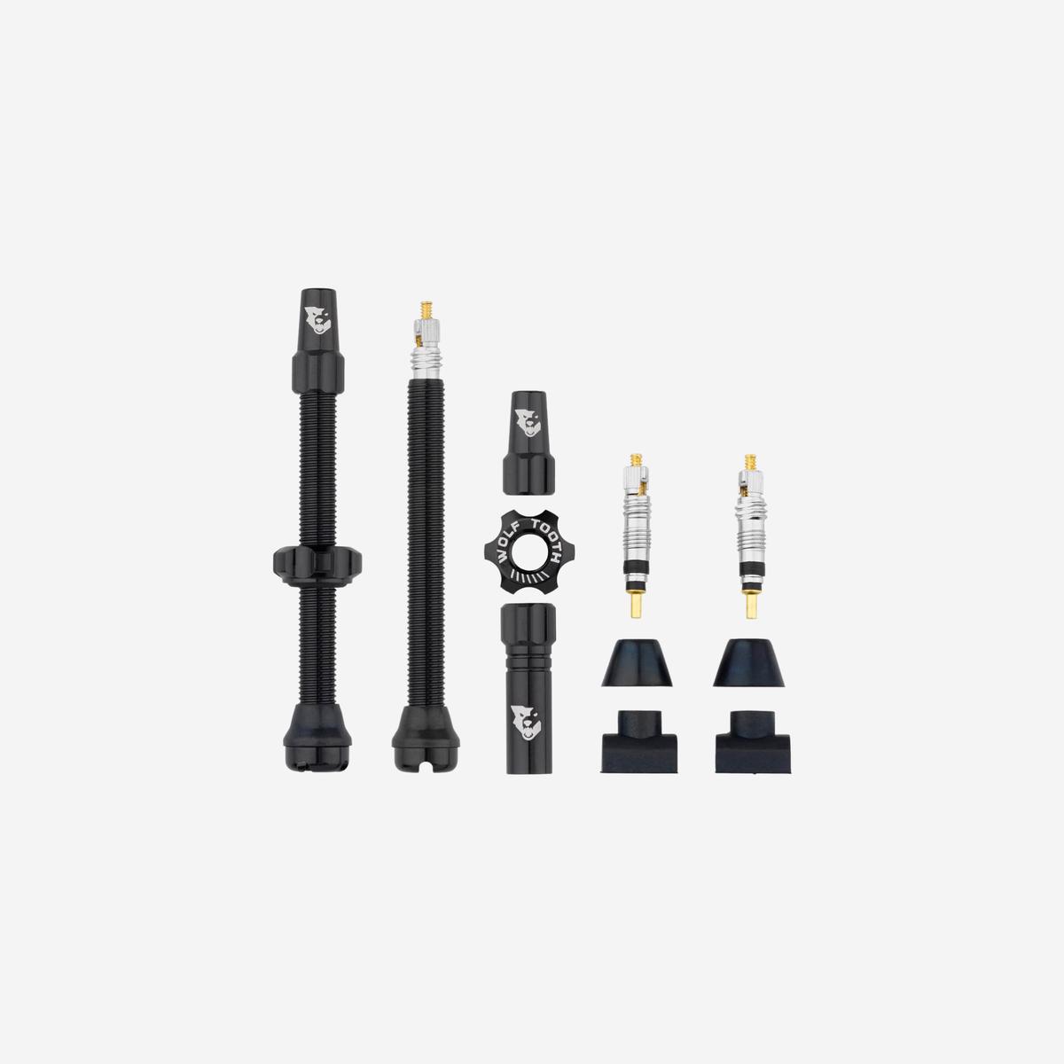 Wolf Tooth Tubeless Presta Valve Stem Kit - Black