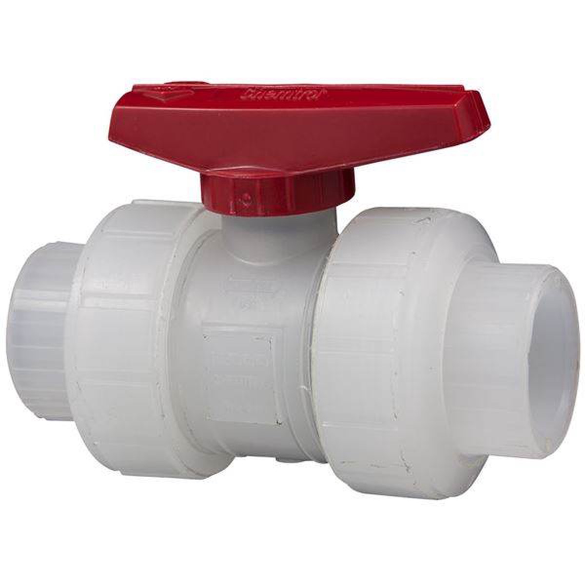 (Nibco Part#: MN913AD) S62TB-E - Ball Valve - Model C, Socket, Tru-Bloc True Union, Chem-Pure Natural Polypropylene Schedule 80, EPDM