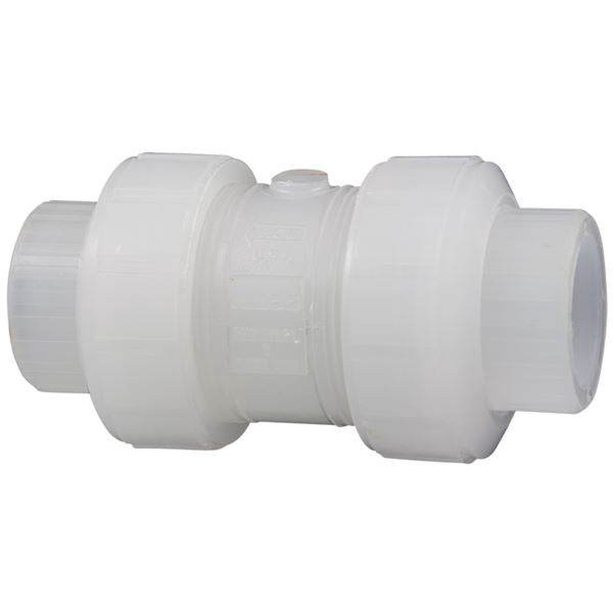 (Nibco Part#: MN818A8) T62BC-E - Ball Check Valve - Threaded, True Union, Chem-Pure Natural Polypropylene Schedule 80, EPDM