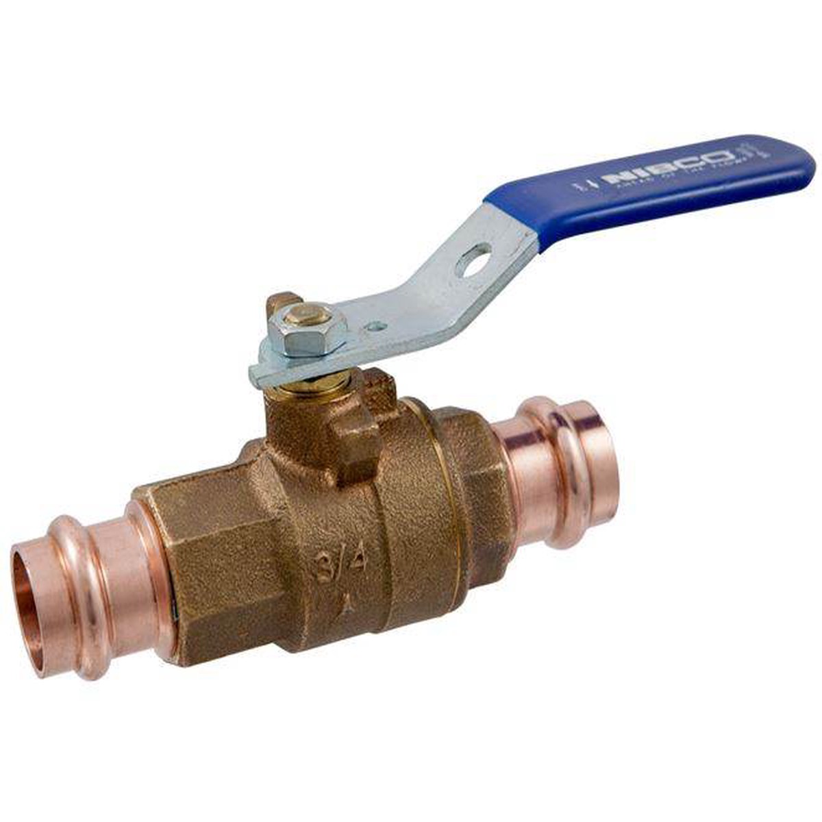 (Nibco Part#: NF84C3D) PC585-70-66 - Ball Valve - Bronze, 250 PSI, Stainless Steel Trim